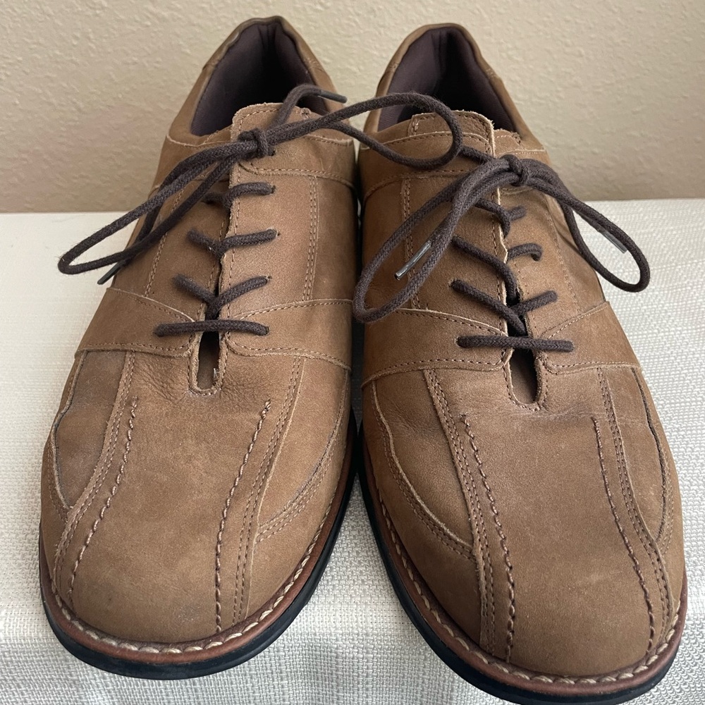 Moscoloni Size 10 Brown Leather Lace Up Oxford Dress Shoes
